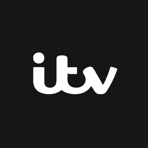 ITV logo white on black
